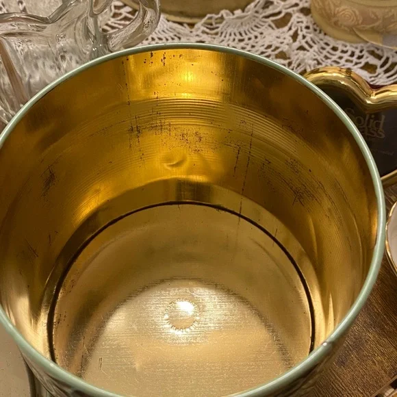 VINTAGE Daher Decorative Tin Canister Made In England 5.5 X 5 Lid Turquoise BLUE - Picture 5 of 5